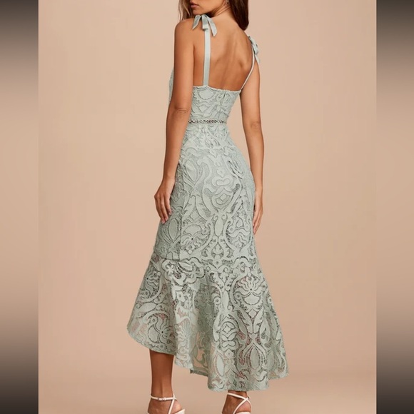 Lulus Dresses & Skirts - Beautiful Sage Green Lace Dress S Lulus 0 2